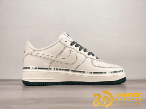 Giày Uninterrupted X Nike Air Force 1 Low More Than White Dark Green (6)