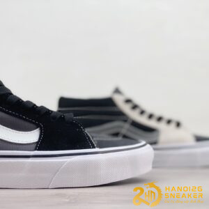 Giày Vans SK8 Mid Reissue Black White Grey (2)