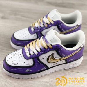 Giày Nike Air Force 1 07 Low Purple Gole White (1)