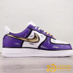 Giày Nike Air Force 1 07 Low Purple Gole White (5)