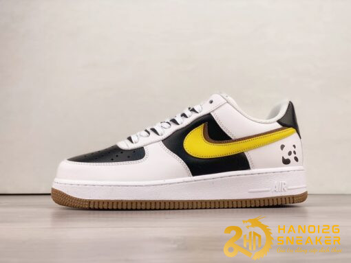 Giày Nike AF1 07 Panda Black University Gold