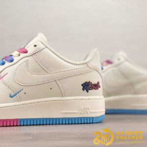 Giày Nike AF1 07 Sail Pink Blue Miami (2)