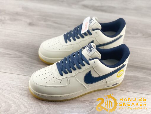 Giày Nike AF1 Milky White Navy Yellow (1)