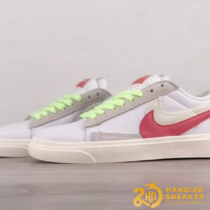 Giày Nike Blazer Low Sacai White Pink Green Varisity (4)