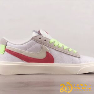Giày Nike Blazer Low Sacai White Pink Green Varisity (8)
