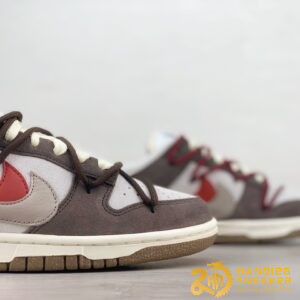 Giày SB Dunk Low 85 Double Swoosh Brown Red (2)