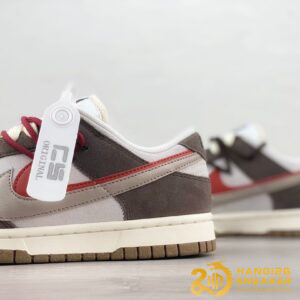 Giày SB Dunk Low 85 Double Swoosh Brown Red (5)