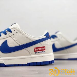 Giày Supreme X Nike SB Dunk Low White Blue (2)