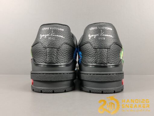 Giày Louis Vuitton X Yayoi Kusama Trainer Black Print Like Auth (1)