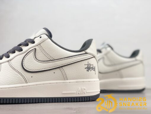 Giày Nike Air Force 1 Low Stussy White Grey (3)