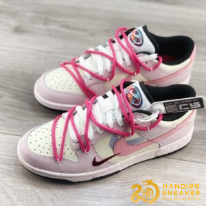 Giày Nike Dunk Low Three Hook Straps Beige Pink (1)