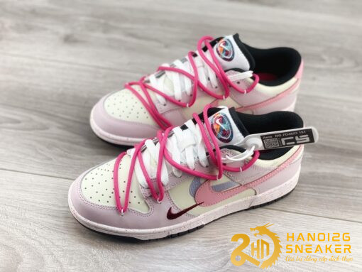 Giày Nike Dunk Low Three Hook Straps Beige Pink (1)