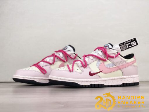 Giày Nike Dunk Low Three Hook Straps Beige Pink (3)