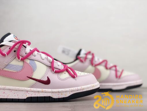 Giày Nike Dunk Low Three Hook Straps Beige Pink (7)