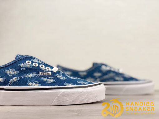Giày Vans Authentic SUPREME Blue Hole Punch Denim (8)