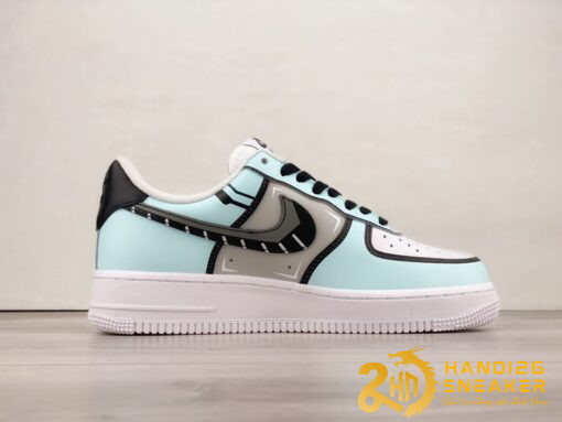 Giày Nike Air Force 1 07 Blue Black Grey (6)
