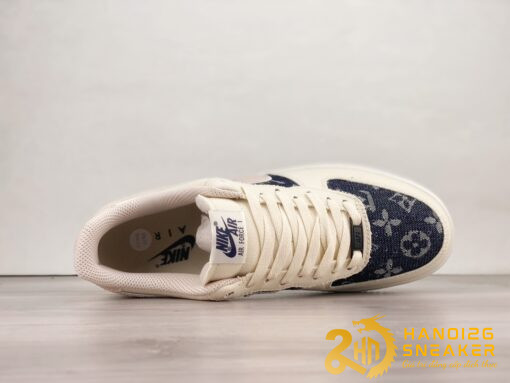 Giày Nike Air Force 1 07 Bone White Pink Dark Blue (2)