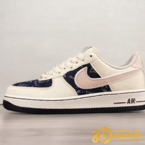 Giày Nike Air Force 1 07 Bone White Pink Dark Blue
