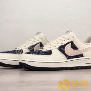Giày Nike Air Force 1 07 Bone White Pink Dark Blue (6)