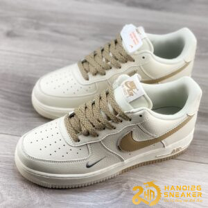 Giày Nike Air Force 1 07 Off White Gold Silver (1)