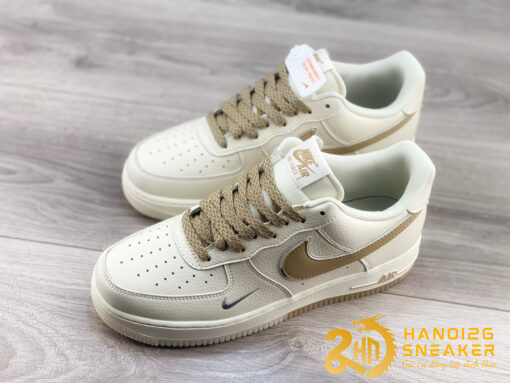 Giày Nike Air Force 1 07 Off White Gold Silver (1)