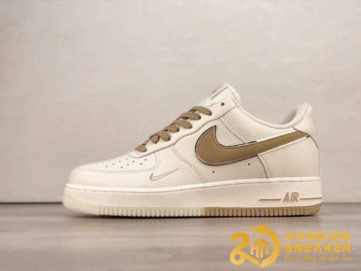 Giày Nike Air Force 1 07 Off White Gold Silver