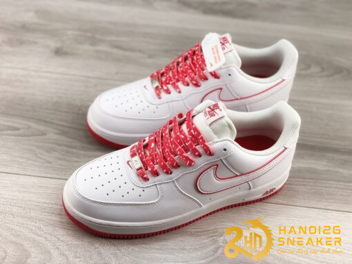Giày Nike Air Force 1 White Picante Red (7)