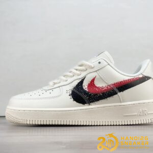 Giày Air Force 1 Low 07 Black Red Graffiti Double Swoosh