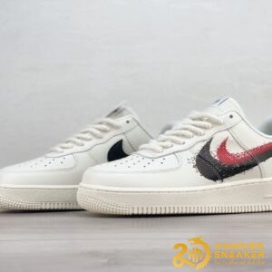 Giày Air Force 1 Low 07 Black Red Graffiti Double Swoosh (4)