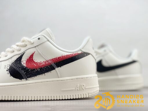 Giày Air Force 1 Low 07 Black Red Graffiti Double Swoosh (5)