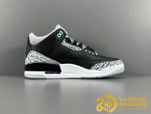 Giày Nike Air Jordan 3 Black Green Glow Cao Cấp (1)