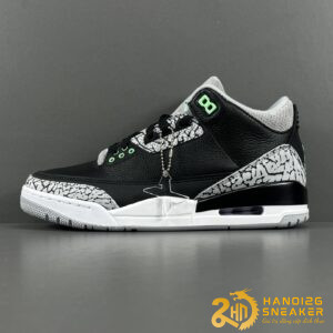Giày Nike Air Jordan 3 Black Green Glow Cao Cấp