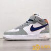 Giày Nike Air Force 1 07 Mid Grey White Navy