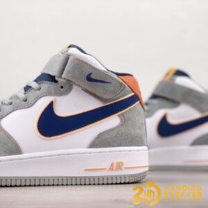Giày Nike Air Force 1 07 Mid Grey White Navy (5)