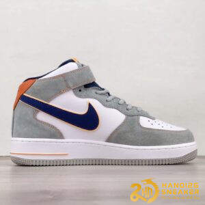 Giày Nike Air Force 1 07 Mid Grey White Navy (6)