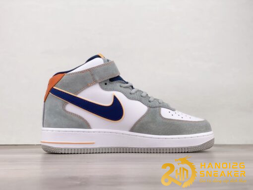 Giày Nike Air Force 1 07 Mid Grey White Navy (6)