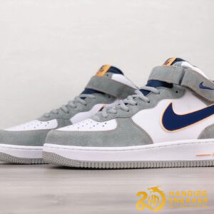 Giày Nike Air Force 1 07 Mid Grey White Navy (8)