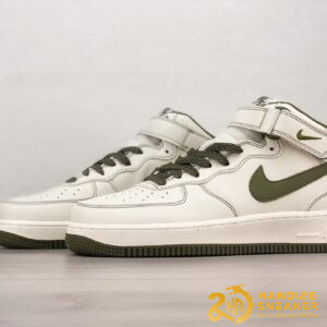 Giày Nike Air Force 1 07 Mid SU19 White Army Green (4)