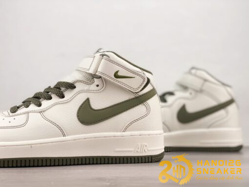Giày Nike Air Force 1 07 Mid SU19 White Army Green (6)