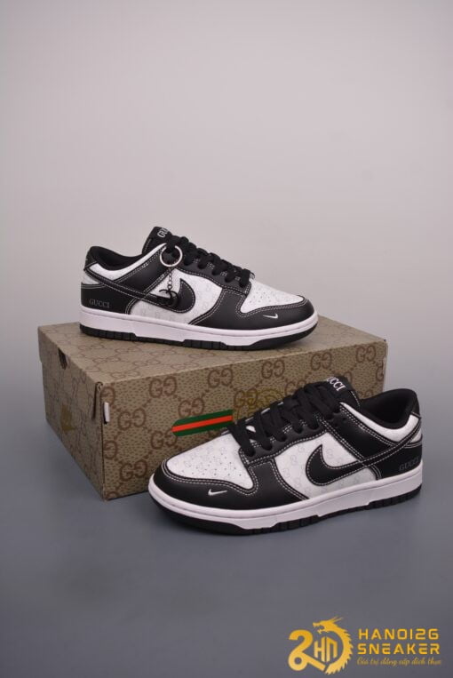 Giày Nike SB Dunk Low GUCCI Panda Black