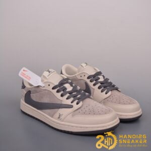 Giày Travis Scott X Air Jordan 1 Low LV Grey Beige (1)