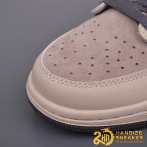 Giày Travis Scott X Air Jordan 1 Low LV Grey Beige (7)