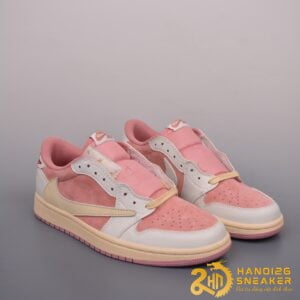Giày Travis Scott X Air Jordan 1 Low OG Pink Beige Red (1)