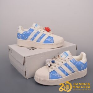 Giày Adidas Superstar XLG Hello Kitty Blue Burst