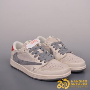 Giày Nike Air Jordan 1 Low X Fragment Grey Red (1)