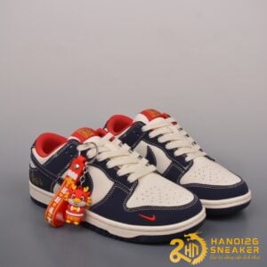 Giày Nike SB Dunk Low Year Of The Dragon Dark Blue Off White Red Gold (1)