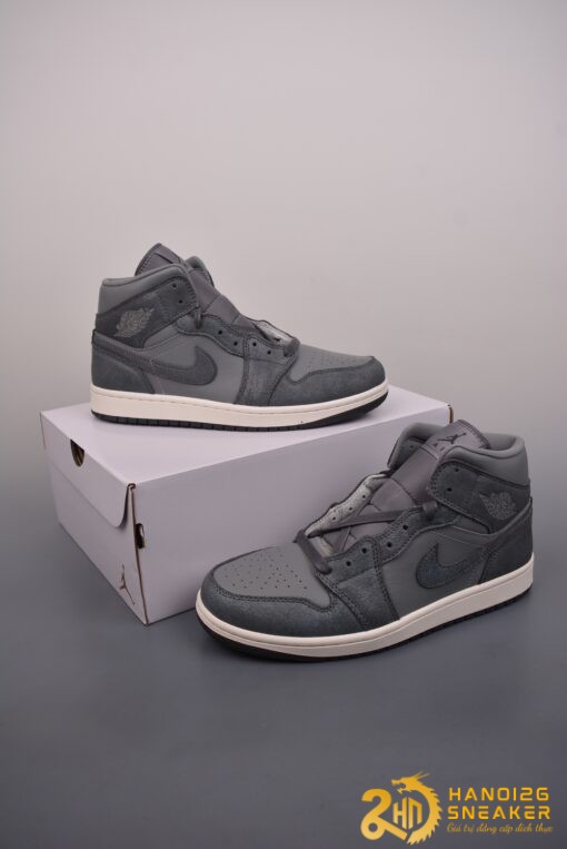 Giày Nike Air Jordan 1 Mid Distressed Smoke Grey