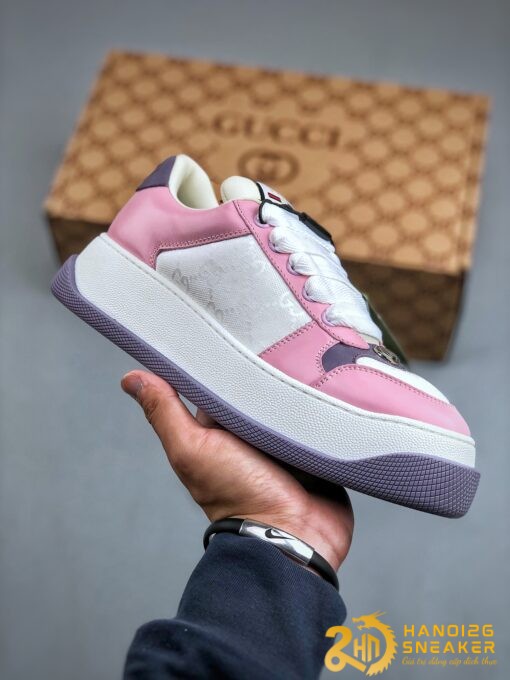 Giày Gucci GG Screener Pink And Lilac Leather