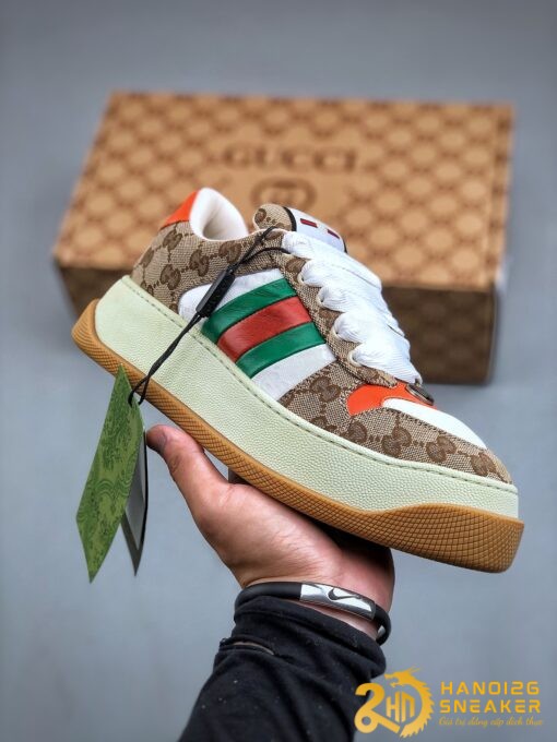 Gucci GG Supreme Low Top Canvas Brown