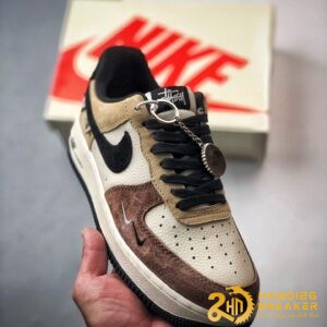 Giày Nike Air Force 1 Low 07 X The North Face X Stussy Brown White Be (1)